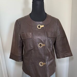 Brown Leather Women's Jacket